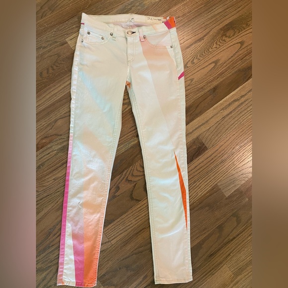 Rag & Bone Goetz print low rise skinny jeans in size 27 - Picture 1 of 5
